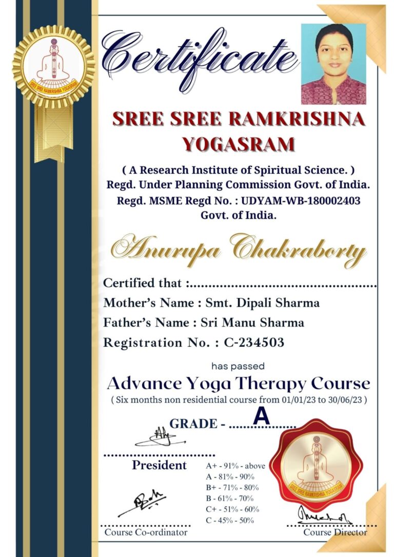 advanced yoga therapy course certificate1